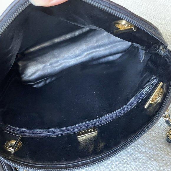 Bally Quilted Lambskin Soft Leather Chain Bag Dark Brown Vintage Handbag - Picture 4 of 5